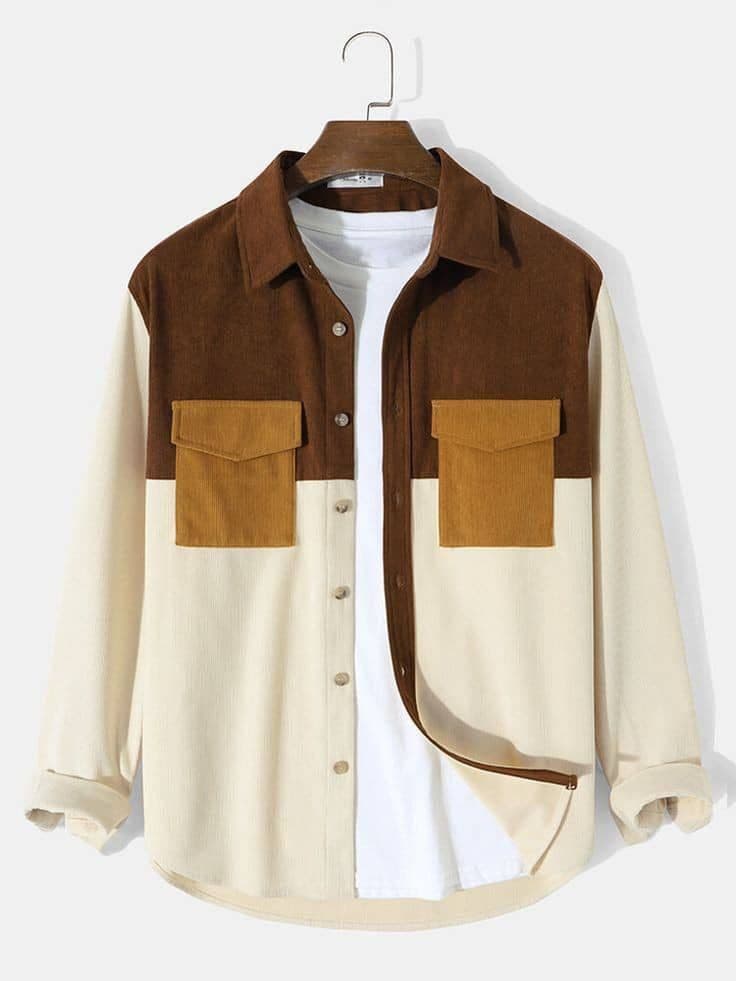 Studio shirt on off-white backdrop